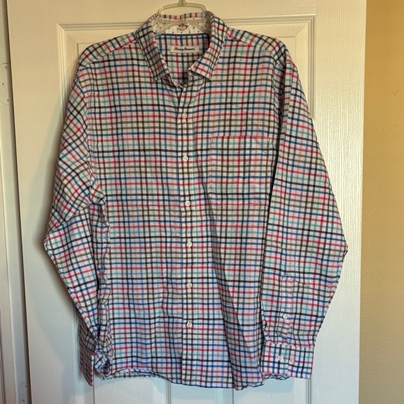 Tommy Bahama men’s white linen blend long sleeve button down shirt size large - Picture 1 of 9